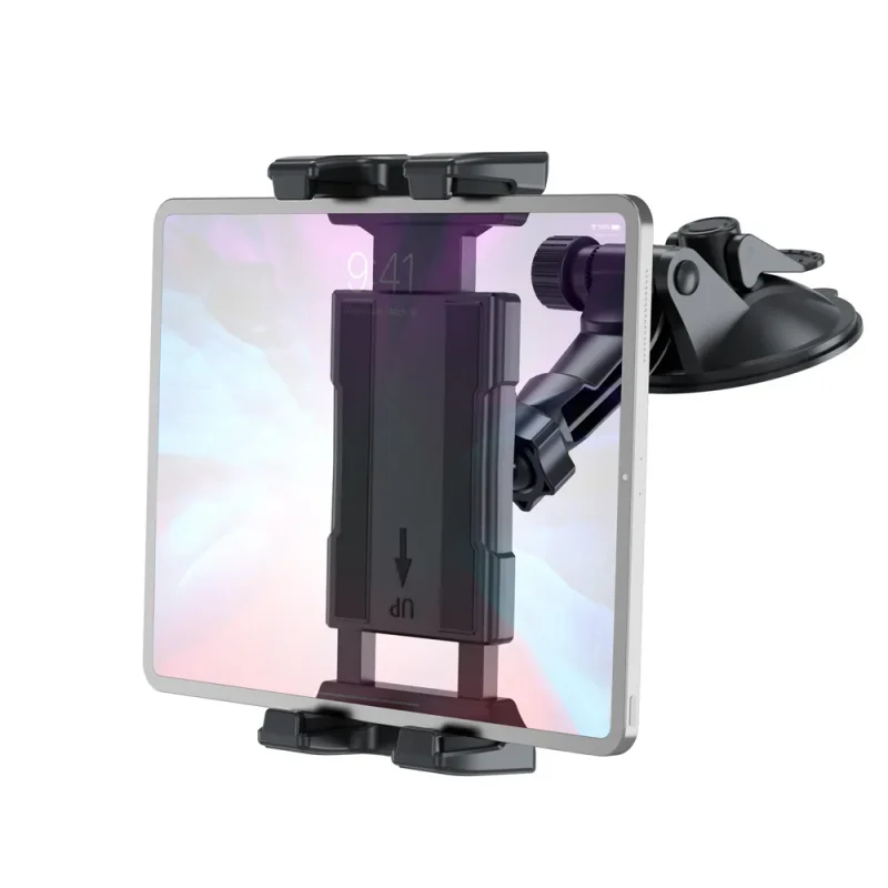 Car Dashboard & Windshield Tablet Mount Holder 360° Rotation Window Dash Stand for iPad Pro 12.9/11/10.5/9.7/Air/Mini